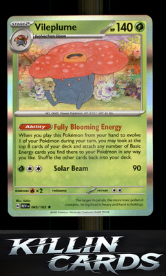 Vileplume 045/165 Pokemon Rare SV: Scarlet & Violet 151 Card NM
