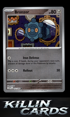 Reverse Holofoil Bronzor 071/094 Pokemon Common ME02: Phantasmal Flames Card NM