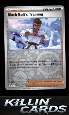 Reverse Holofoil Black Belt's Training - 145/159 145/159 Pokemon Common SV09: Jo