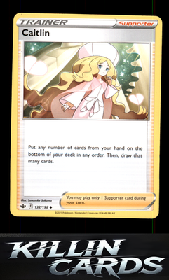 Caitlin 132/198 Pokemon Uncommon SWSH06: Chilling Reign Card NM
