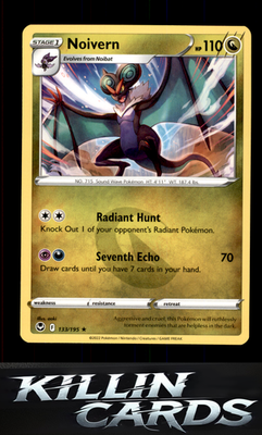 Noivern 133/195 Pokemon Rare SWSH12: Silver Tempest Card NM