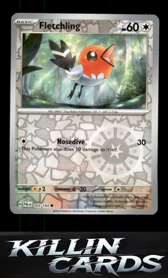 Reverse Holofoil Fletchling 163/193 Pokemon Common SV02: Paldea Evolved Card NM