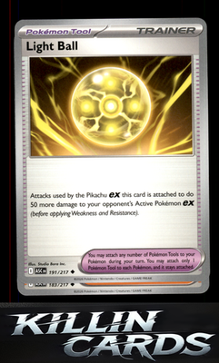 Light Ball 191/217 Pokemon Uncommon ME: Ascended Heroes Card NM