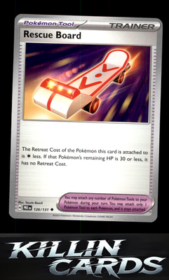 Rescue Board 126/131 Pokemon Uncommon SV: Prismatic Evolutions Card NM