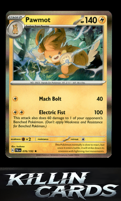 Pawmot 076/193 Pokemon Rare SV02: Paldea Evolved Card NM