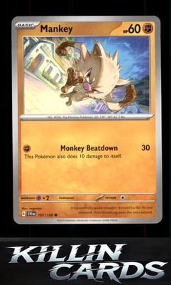 Mankey 107/198 Pokemon Common SV01: Scarlet & Violet Base Set Card NM
