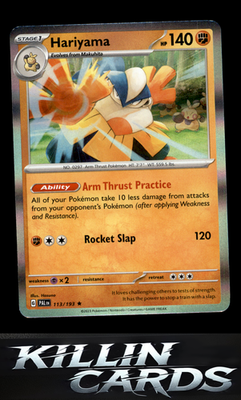 Hariyama 113/193 Pokemon Rare SV02: Paldea Evolved Card NM