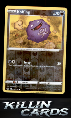 Reverse Holofoil Koffing 094/198 Pokemon Common SWSH06: Chilling Reign Card NM