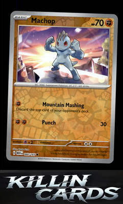 Reverse Holofoil Machop 066/165 Pokemon Common SV: Scarlet & Violet 151 Card NM