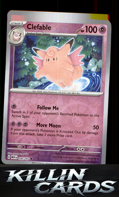 Reverse Holofoil Clefable 036/165 Pokemon Uncommon SV: Scarlet & Violet 151 Card