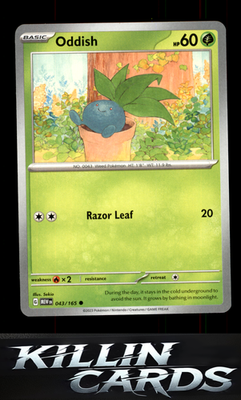 Oddish 043/165 Pokemon Common SV: Scarlet & Violet 151 Card NM
