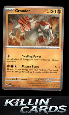 Groudon 049/131 Pokemon Rare SV: Prismatic Evolutions Card NM