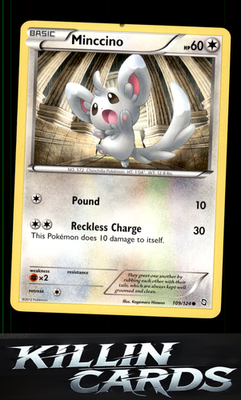 Minccino 109/124 Pokemon Common Dragons Exalted Card LP