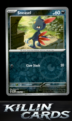Reverse Holofoil Sneasel 061/131 Pokemon Common SV: Prismatic Evolutions Card NM