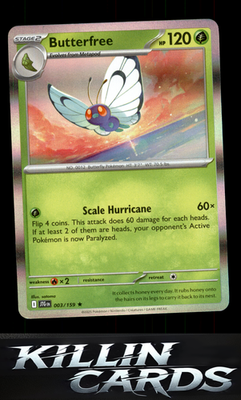 Butterfree 003/159 Pokemon Rare SV09: Journey Together Card NM