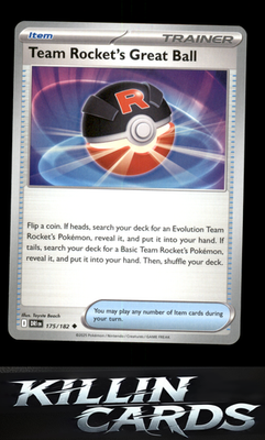 Team Rocket's Great Ball 175/182 Pokemon Uncommon SV10: Destined Rivals Card NM