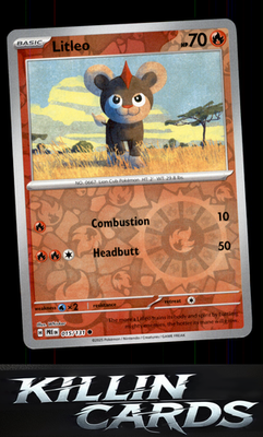 Reverse Holofoil Litleo 015/131 Pokemon Common SV: Prismatic Evolutions Card NM