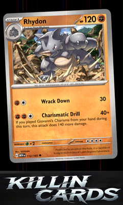 Rhydon 112/165 Pokemon Uncommon SV: Scarlet & Violet 151 Card NM