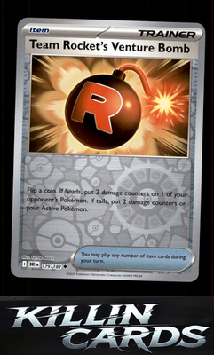 Reverse Holofoil Team Rocket's Venture Bomb 179/182 Pokemon Uncommon SV10: Desti