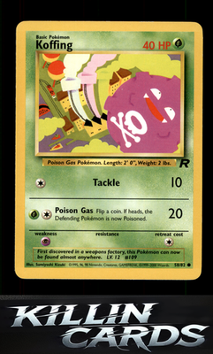 Koffing 58/82 Pokemon Common Team Rocket Card LP