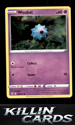 Woobat 068/203 Pokemon Common SWSH07: Evolving Skies Card NM
