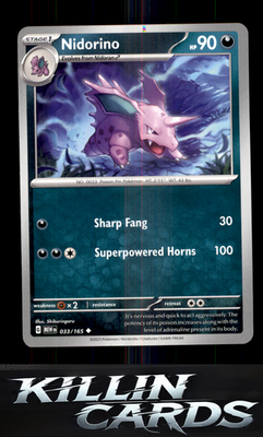 Nidorino 033/165 Pokemon Uncommon SV: Scarlet & Violet 151 Card NM