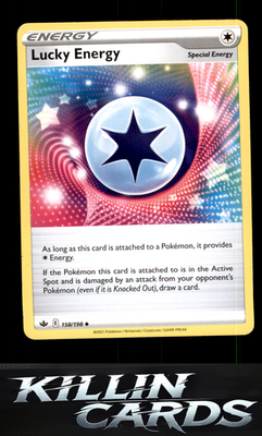 Lucky Energy 158/198 Pokemon Uncommon SWSH06: Chilling Reign Card NM