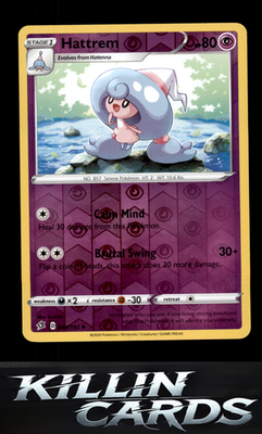 Reverse Holofoil Hattrem 084/192 Pokemon Uncommon SWSH02: Rebel Clash Card NM