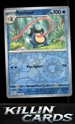 Reverse Holofoil Palpitoad 051/197 Pokemon Common SV03: Obsidian Flames Card NM