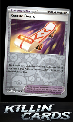 Reverse Holofoil Rescue Board 126/131 Pokemon Uncommon SV: Prismatic Evolutions
