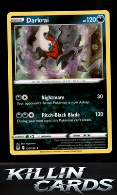 Darkrai 120/196 Pokemon Holo Rare SWSH11: Lost Origin Card NM