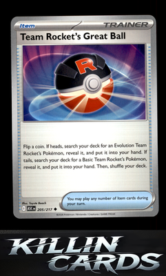 Team Rocket's Great Ball 205/217 Pokemon Uncommon ME: Ascended Heroes Card NM