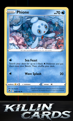Phione 045/195 Pokemon Rare SWSH12: Silver Tempest Card NM