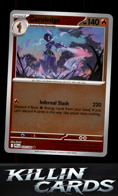 Reverse Holofoil Ceruledge 020/094 Pokemon Uncommon ME02: Phantasmal Flames Card