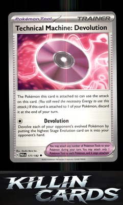 Technical Machine: Devolution 177/182 Pokemon Uncommon SV04: Paradox Rift Card N