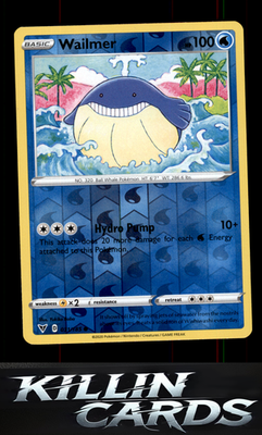 Reverse Holofoil Wailmer 031/185 Pokemon Common SWSH04: Vivid Voltage Card NM