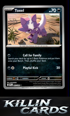 Reverse Holofoil Toxel 067/094 Pokemon Common ME02: Phantasmal Flames Card NM