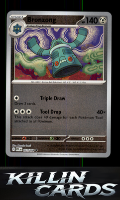 Reverse Holofoil Bronzong 072/094 Pokemon Uncommon ME02: Phantasmal Flames Card