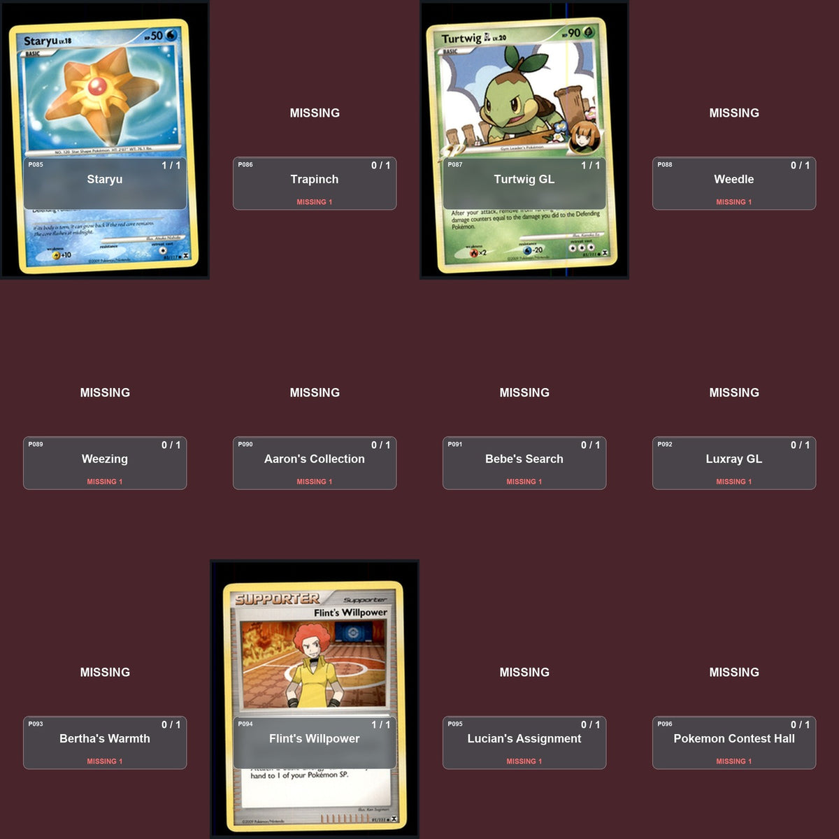 Pokemon TCG Rising Rivals C/UC/R Standard Set 12 Cards
