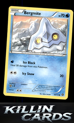 Bergmite 36/114 Pokemon Common XY - Steam Siege Card NM