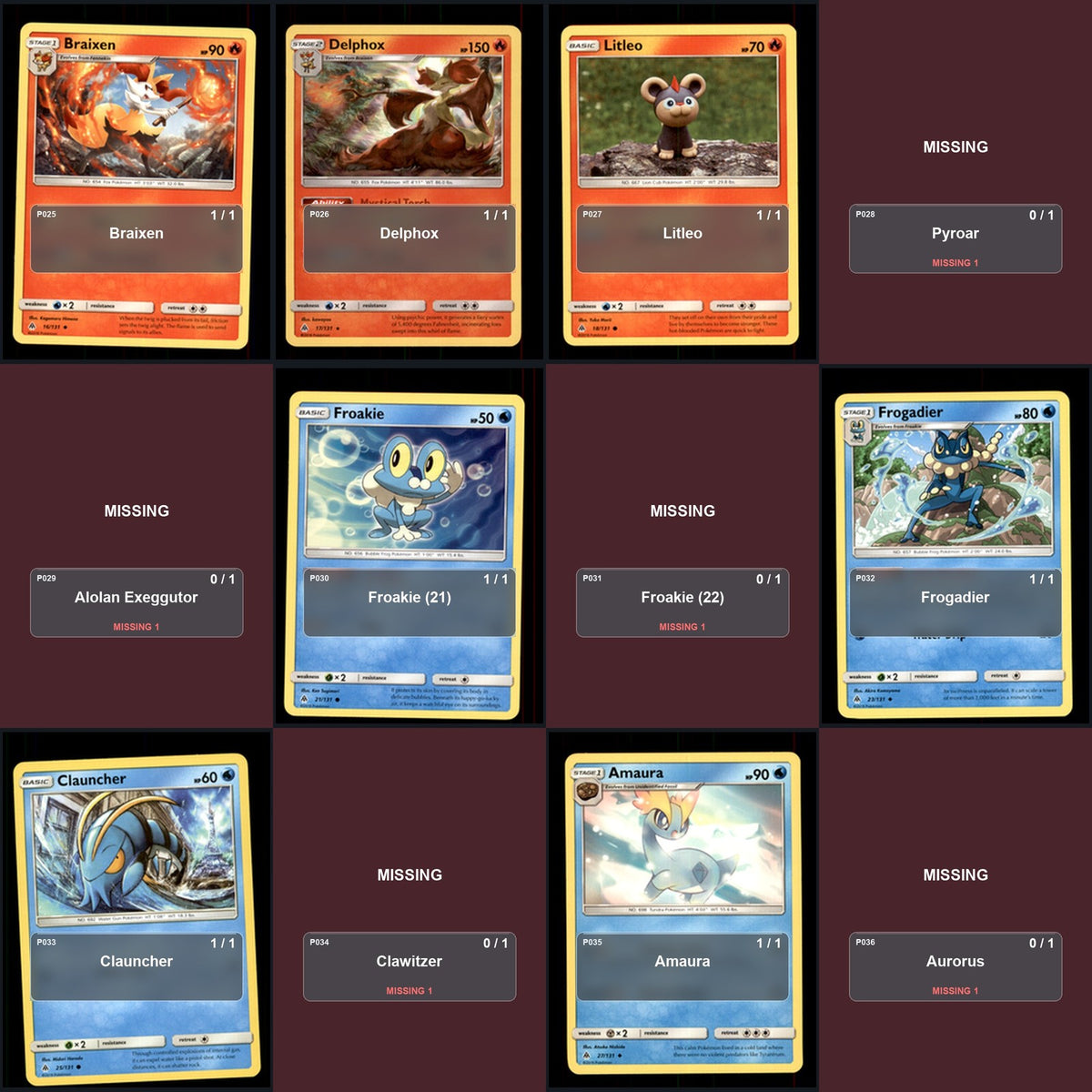 Pokemon TCG SM - Forbidden Light C/UC/R Standard Set 81 Cards