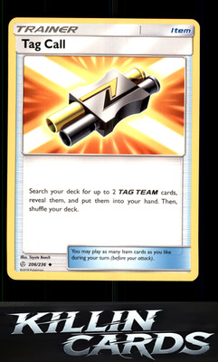 Tag Call 206/236 Pokemon Uncommon SM - Cosmic Eclipse Card LP