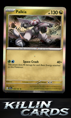 Palkia 136/191 Pokemon Rare SV08: Surging Sparks Card NM