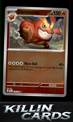 Reverse Holofoil Darmanitan 016/094 Pokemon Uncommon ME02: Phantasmal Flames Car