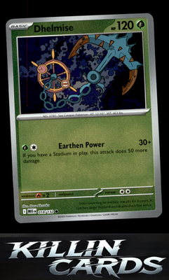 Reverse Holofoil Dhelmise 018/132 Pokemon Common ME01: Mega Evolution Card NM