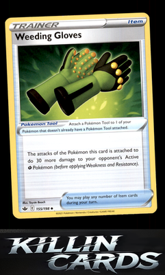 Weeding Gloves 155/198 Pokemon Uncommon SWSH06: Chilling Reign Card NM