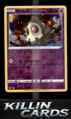 Reverse Holofoil Duskull 069/185 Pokemon Common SWSH04: Vivid Voltage Card NM