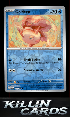 Reverse Holofoil Goldeen 118/165 Pokemon Common SV: Scarlet & Violet 151 Card NM