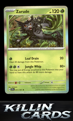 Zarude 011/191 Pokemon Rare SV08: Surging Sparks Card NM