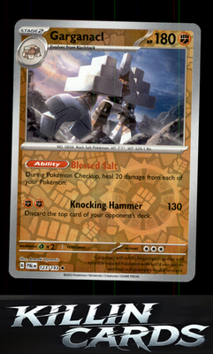 Reverse Holofoil Garganacl 123/193 Pokemon Rare SV02: Paldea Evolved Card NM